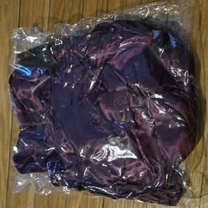 Black and purple robe with thong